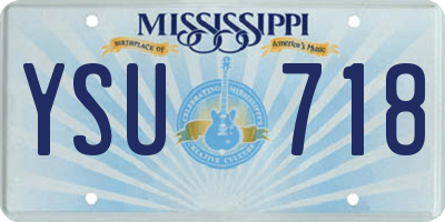 MS license plate YSU718