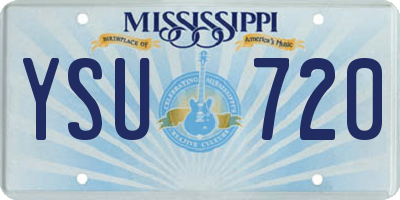MS license plate YSU720