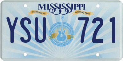 MS license plate YSU721