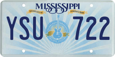 MS license plate YSU722