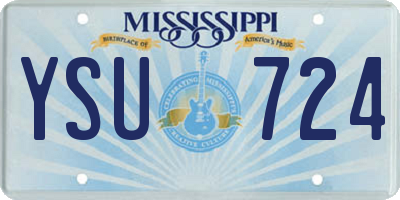 MS license plate YSU724