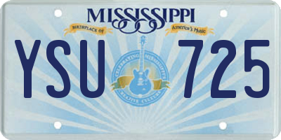 MS license plate YSU725