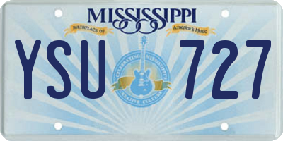MS license plate YSU727