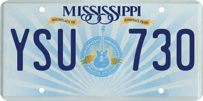 MS license plate YSU730