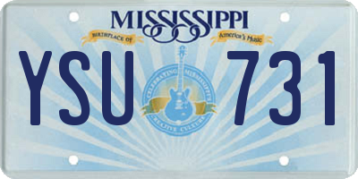 MS license plate YSU731