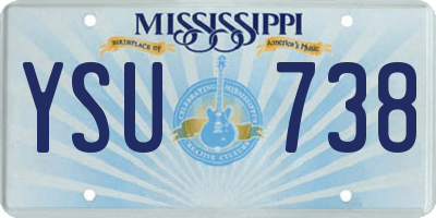 MS license plate YSU738