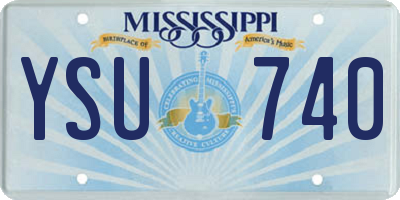 MS license plate YSU740