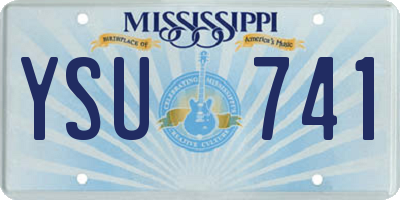 MS license plate YSU741