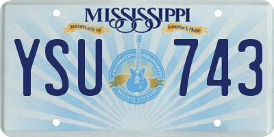MS license plate YSU743