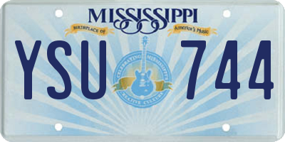 MS license plate YSU744