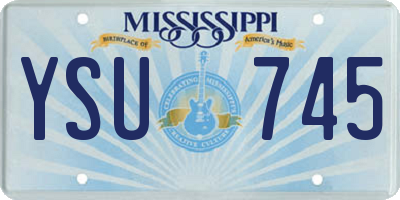 MS license plate YSU745