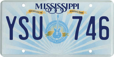 MS license plate YSU746