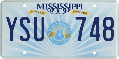 MS license plate YSU748