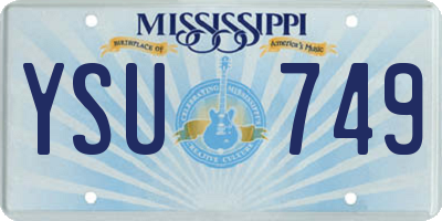 MS license plate YSU749