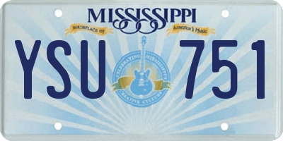 MS license plate YSU751