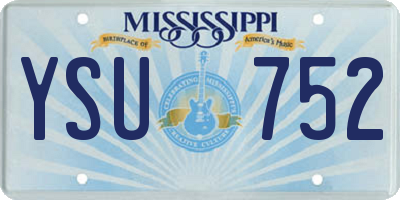 MS license plate YSU752