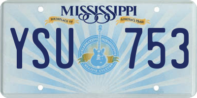 MS license plate YSU753