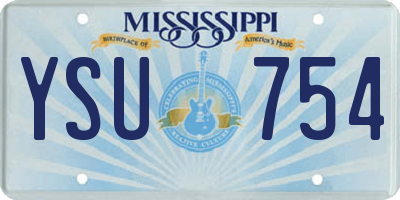 MS license plate YSU754