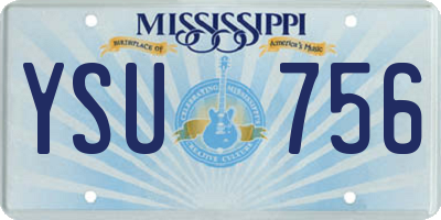 MS license plate YSU756