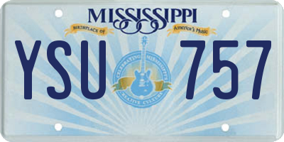 MS license plate YSU757