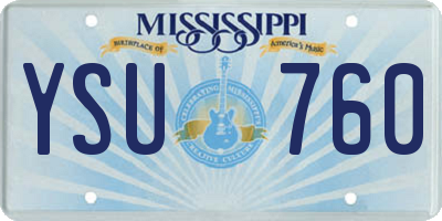MS license plate YSU760