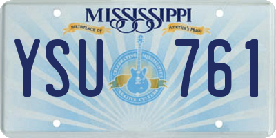 MS license plate YSU761