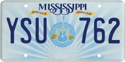 MS license plate YSU762