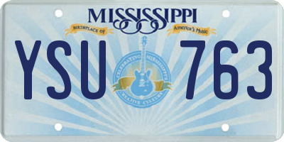 MS license plate YSU763