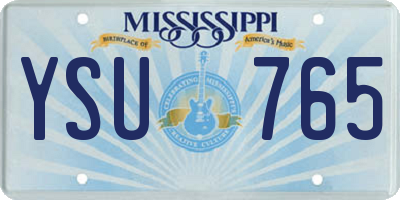 MS license plate YSU765