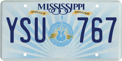 MS license plate YSU767