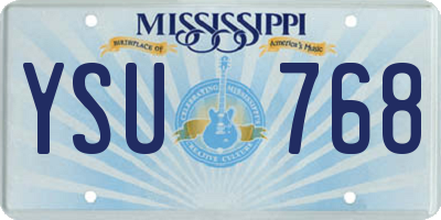 MS license plate YSU768