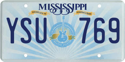 MS license plate YSU769