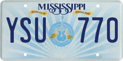 MS license plate YSU770