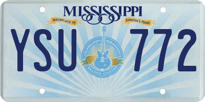 MS license plate YSU772