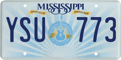 MS license plate YSU773
