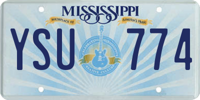 MS license plate YSU774