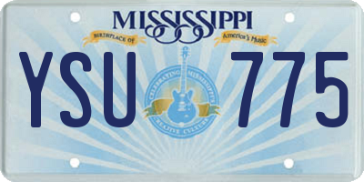 MS license plate YSU775
