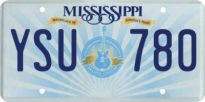 MS license plate YSU780