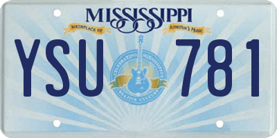 MS license plate YSU781