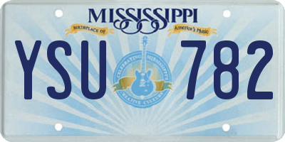 MS license plate YSU782
