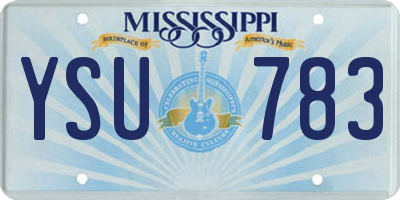 MS license plate YSU783