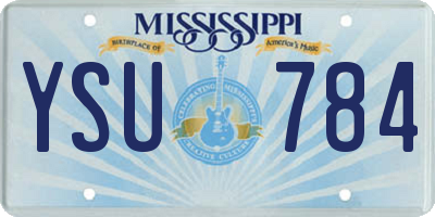 MS license plate YSU784