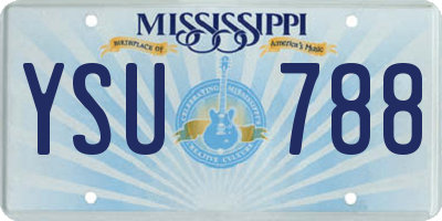 MS license plate YSU788