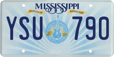 MS license plate YSU790
