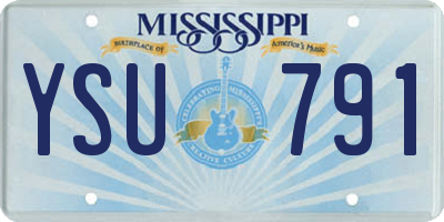 MS license plate YSU791