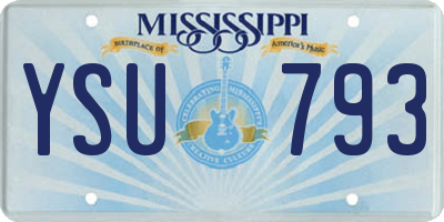 MS license plate YSU793