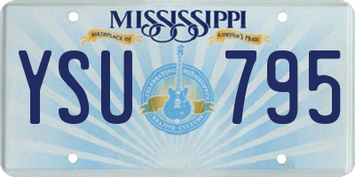 MS license plate YSU795
