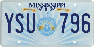 MS license plate YSU796