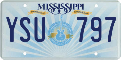 MS license plate YSU797
