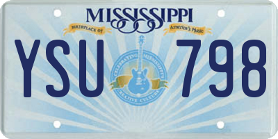 MS license plate YSU798